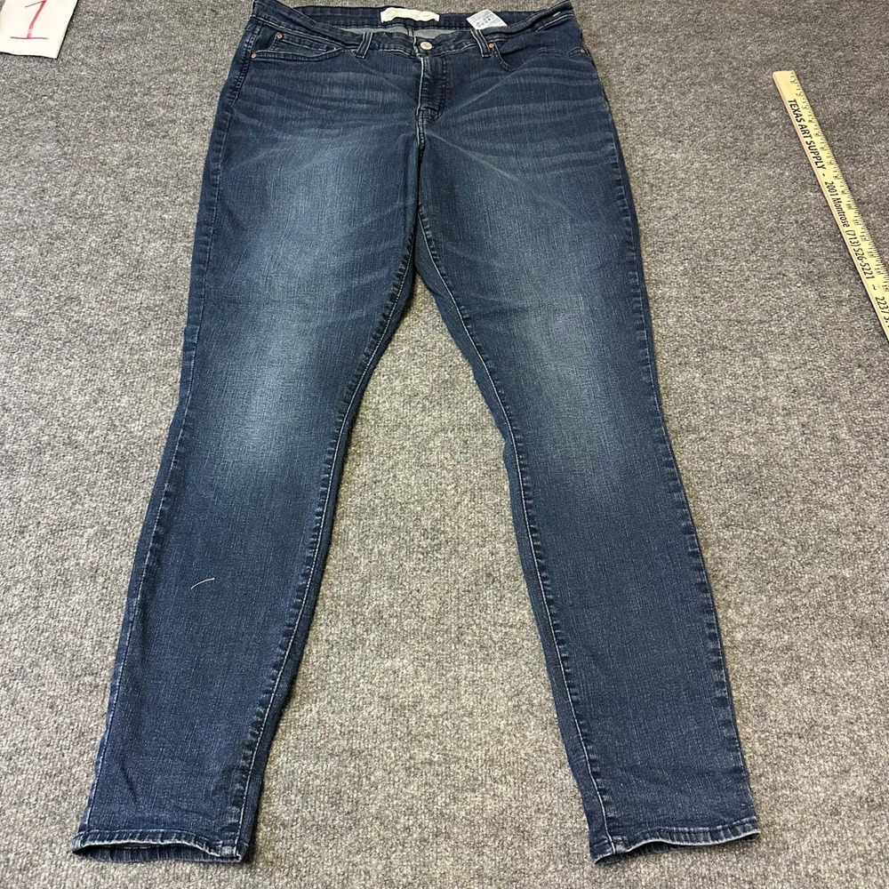 Levi's Jeans Womens Size 18L Blue Skinny Stretch Dark Wash Denim Waterless